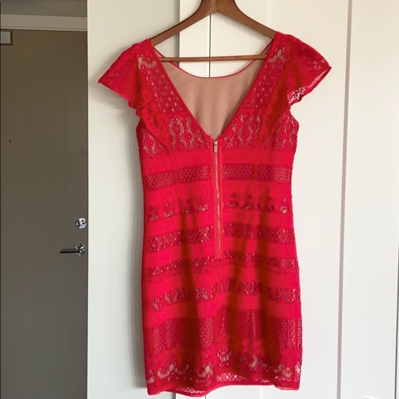 BCBGMaxazria Berry Red Renata Dress - Picture 3 of 8